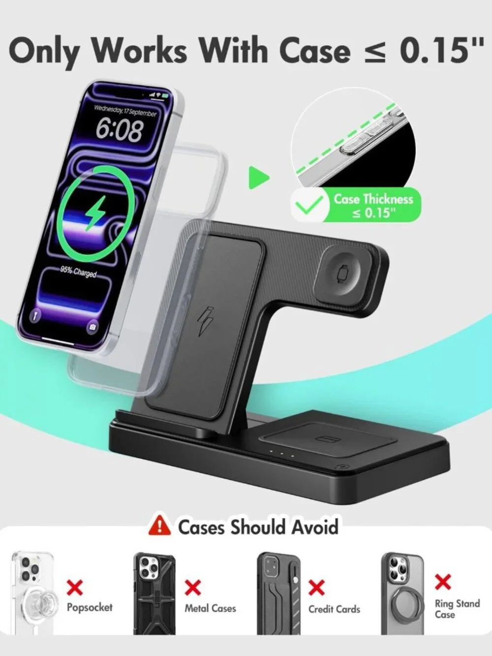 Wireless Charging Station for iPhone & Multiple Devices - Fast, Convenient Power